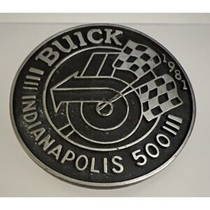 1981 Indianapolis 500 Buick Belt Buckle Ltd Edition 100/500 Pewter Bobby Unser